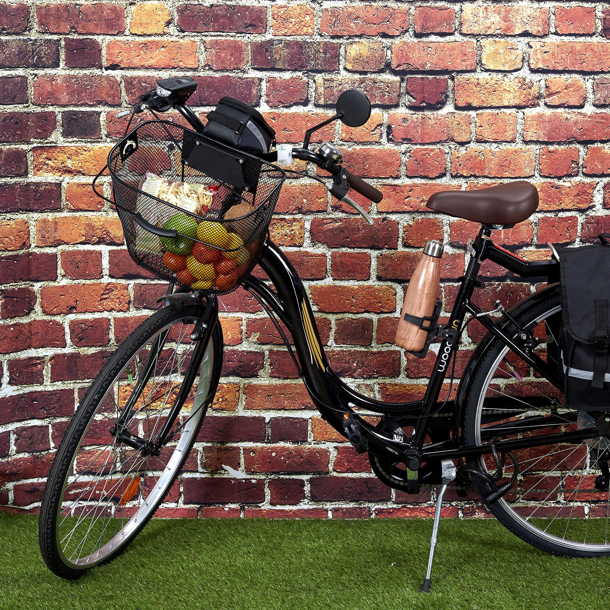 PANIER VELO METAL NOIR CLIP AUTOMATIQUE 10L