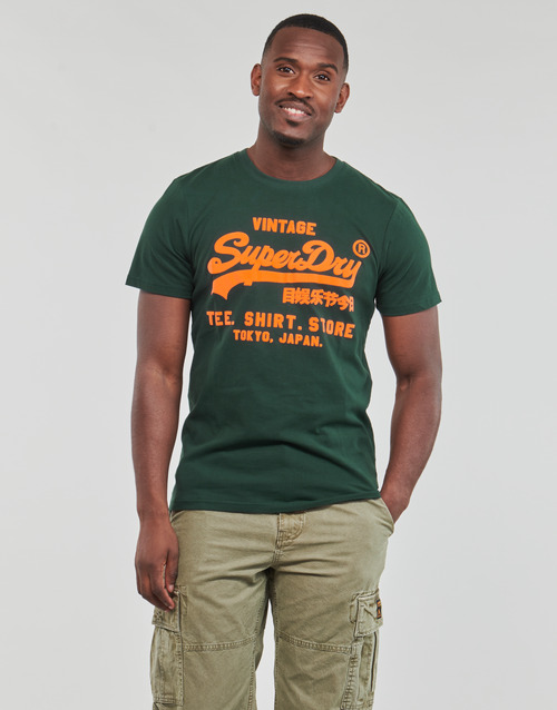Superdry - NEON VL T SHIRT - Vert