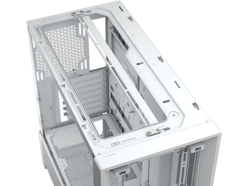 Corsair PC-Gehäuse Frame 4000D Weiss Midi Tower-Gehäuse mit Seitenfenster
