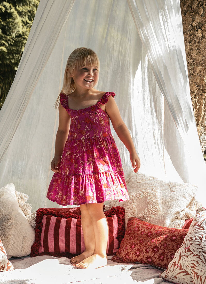 LOOXS roze looxs mini jurk woven dress