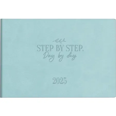 rido/idé Taschenkalender Mod. Septimus '25 „Step by Step“ | A6 quer, Kunstleder