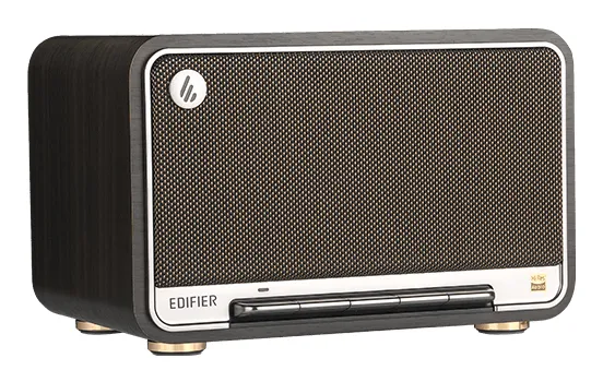 Edifier D32 - Højttaler - 2.1-kanal - trådløs - Bluetooth, Wi-Fi - App-kontrolleret - 60 Watt - 2-vejs - sort valnød