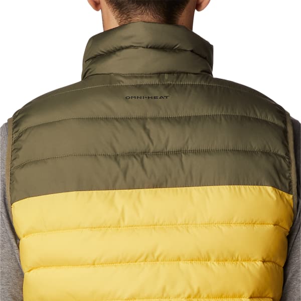 Doudoune randonnée COLUMBIA POWDER LITE VEST GOLDEN NUGGET/STONE GREEN
