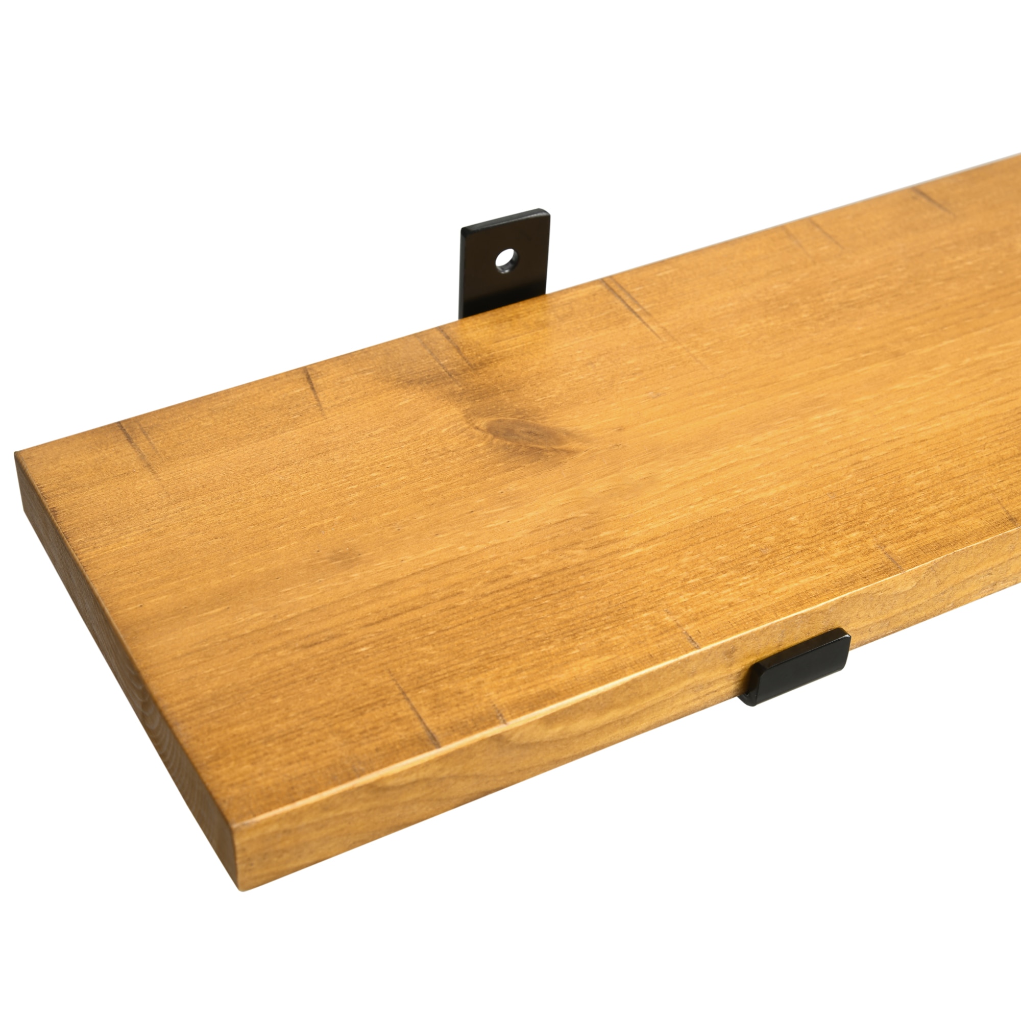 HOMCOM Wandregal mit Holzrahmen braun 90L x 15B x 2,5H cm