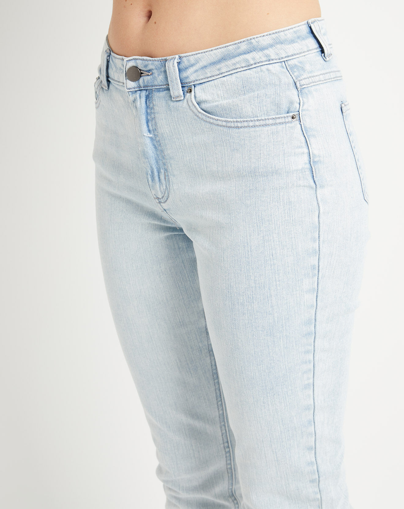Galeries Lafayette Jean en Coton Bio Lregular bleu moyen
