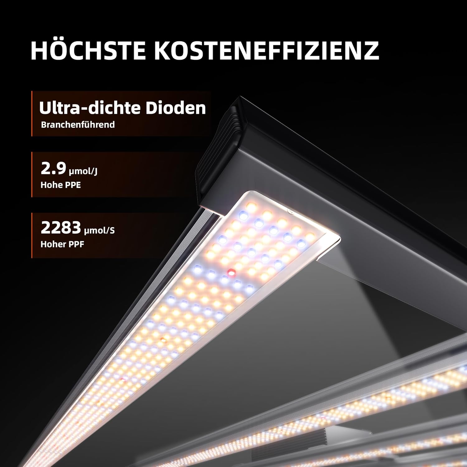 Spider Farmer Cost-Effective G8600 LED Grow Lampe 800W Bridgelux Dioden, Smarte APP Steuerung Vollspektrum Grow Light Dimmbar für Gemüse Blume 150x150CM Abdeckung