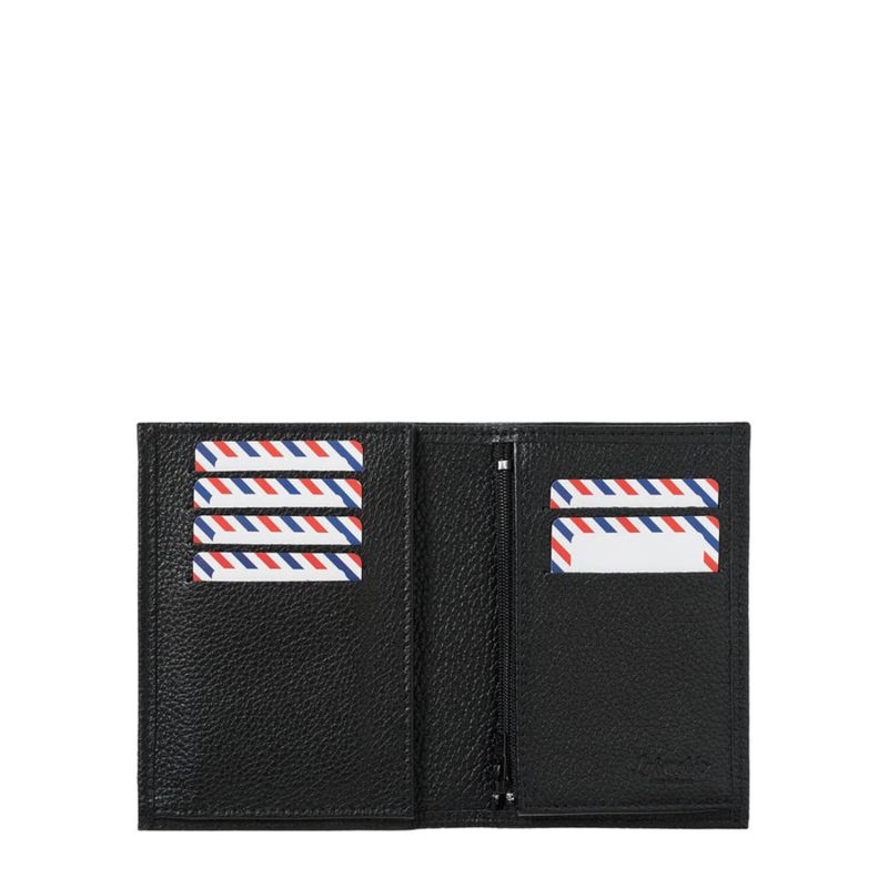 Petit Portefeuille Victor en cuir grainé Noir c'est noir