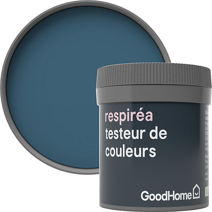 Testeur peinture Respiréa GoodHome bleu Antibes satin 50ml