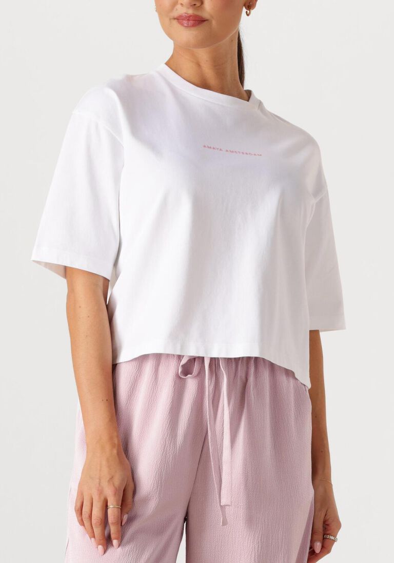 witte amaya amsterdam t-shirt baylie logo