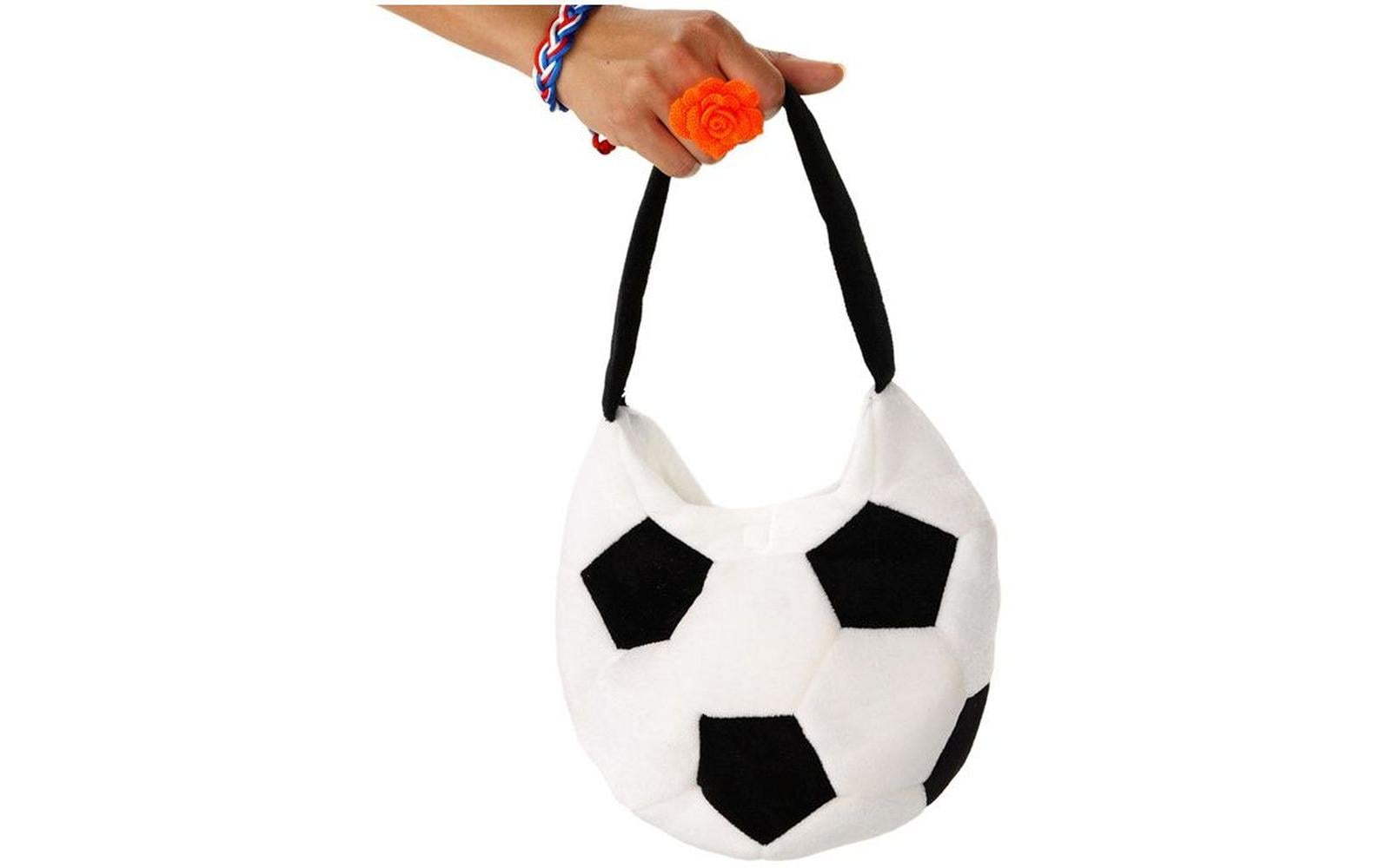 Partyaccessoire Tasche FussballHandtasche aus Plüsch