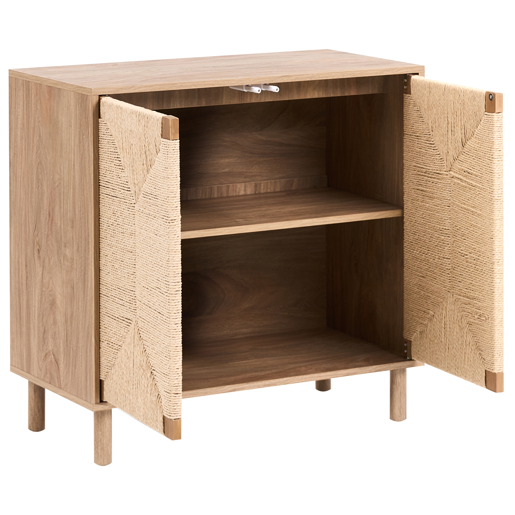 Beliani-BONDI-Dressoir-Lichtbruin-80 cm-Spaanplaat|Papiertouw