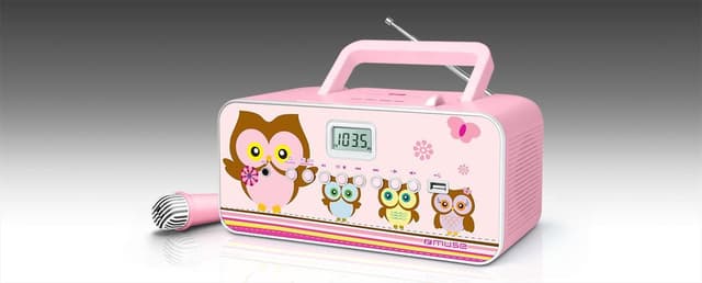 Muse M-29KP Pink/Image, 30 W, Bærbar radio CD/MP3-afspiller med USB,