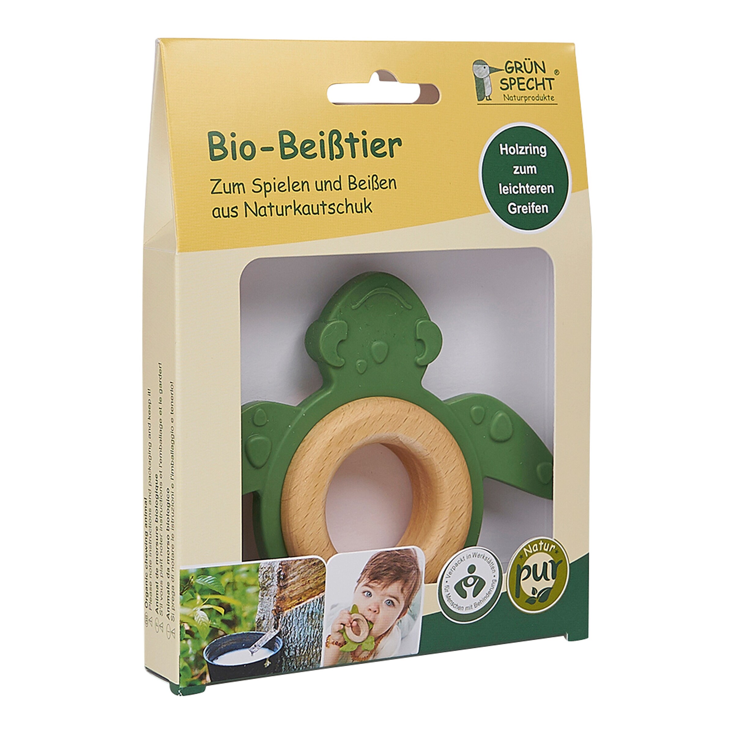 Grünspecht Bio-Beißtier grün Schildkröte