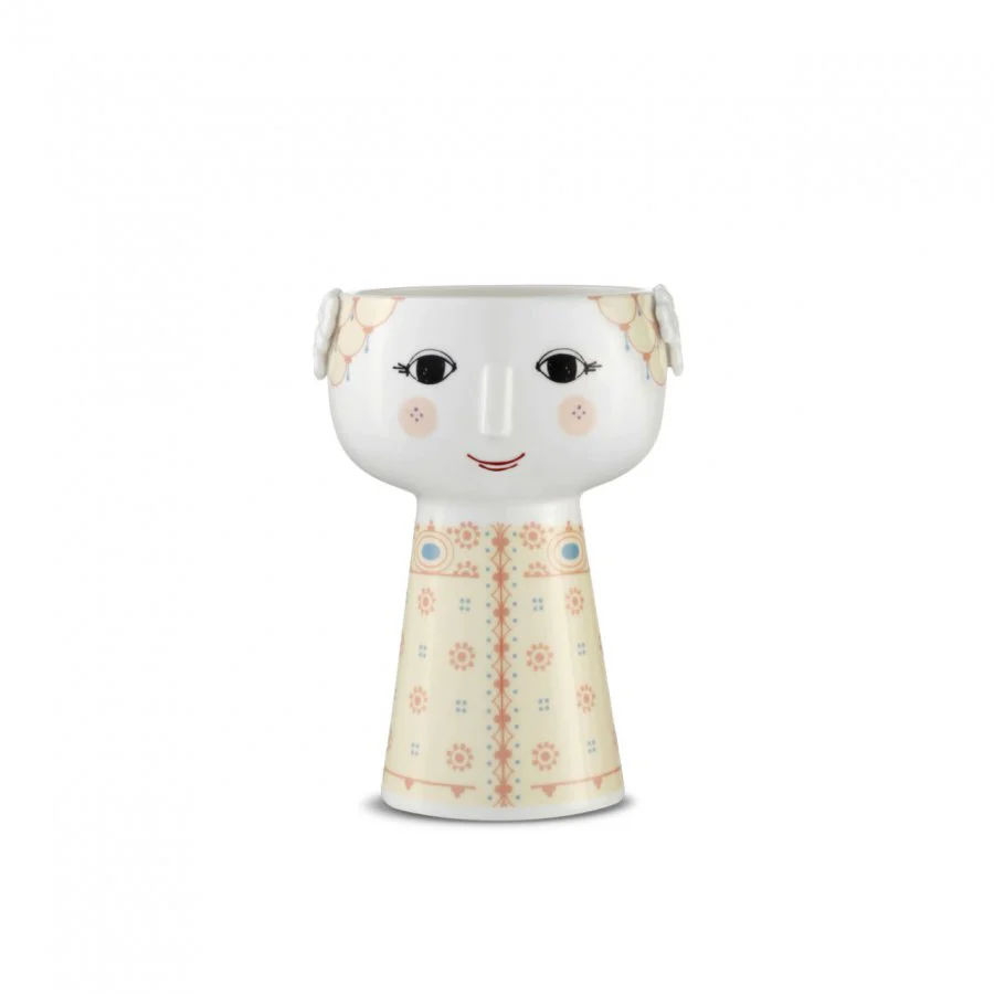 Bjørn Wiinblad  Bjørn Wiinblad Eva vase, soft yellow - H15 cm.
