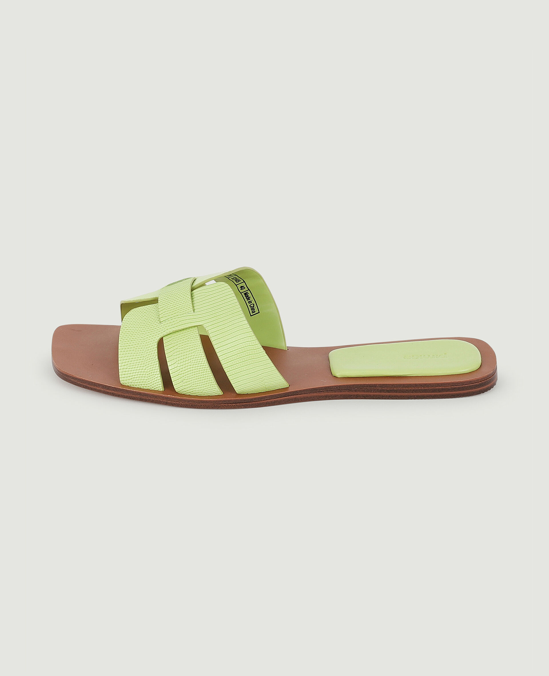 Mules plates - Vert