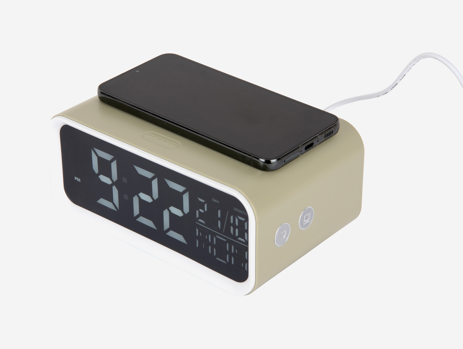 Wekker Chunky LED - Theegroen