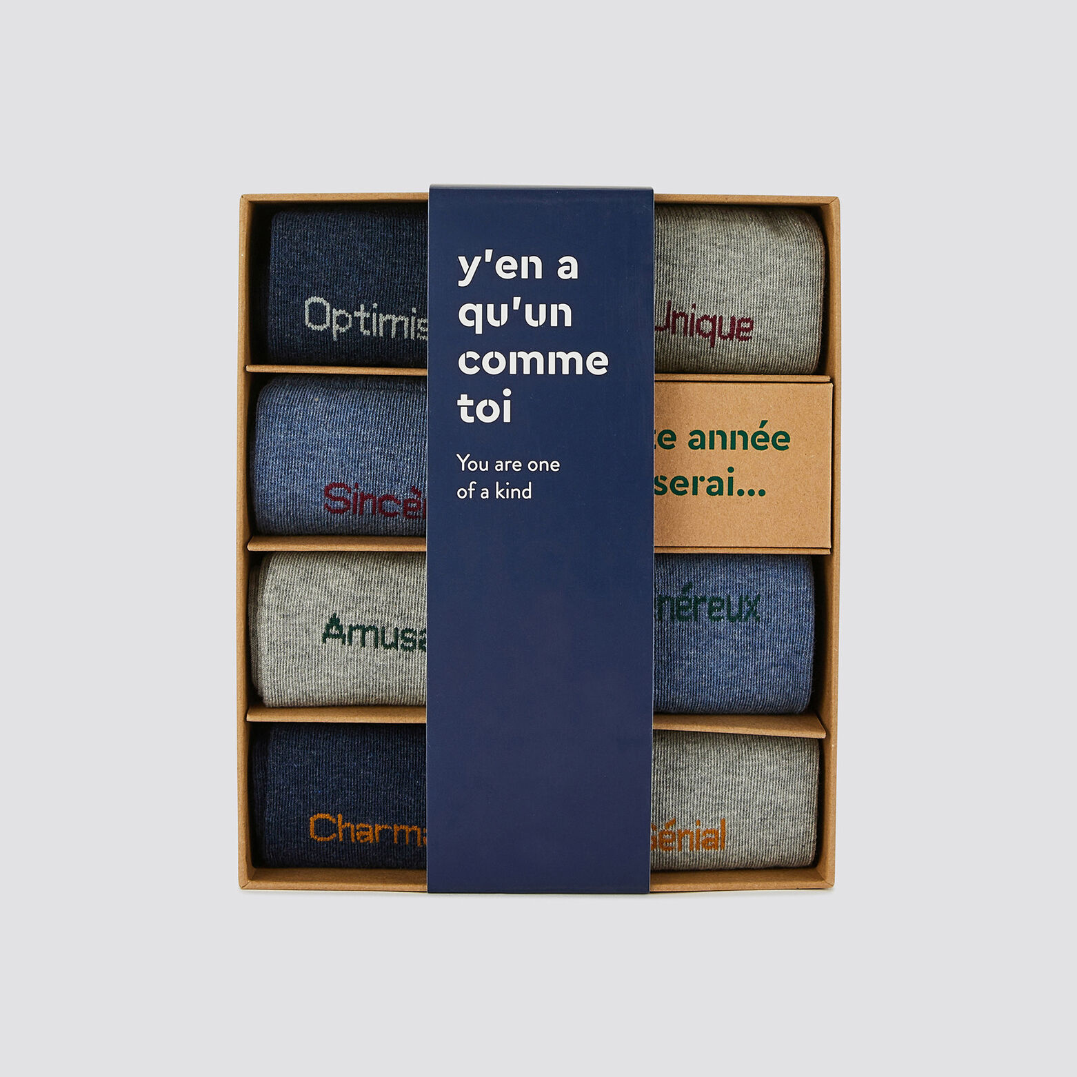 Coffret cadeau de 7 paires de chaussettes Multicolore