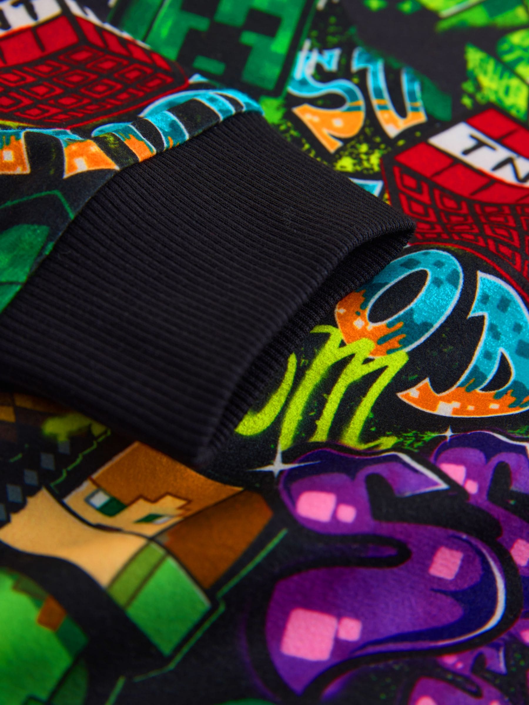 Black/Green/Red/Yellow Minecraft - Single Cosy Fleece License Pyjamas (5-16yrs)