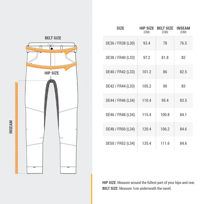 Decathlon Quechua - Calças de caminhada masculinas Quechua, resistentes à água e para uso prolongado - SH500