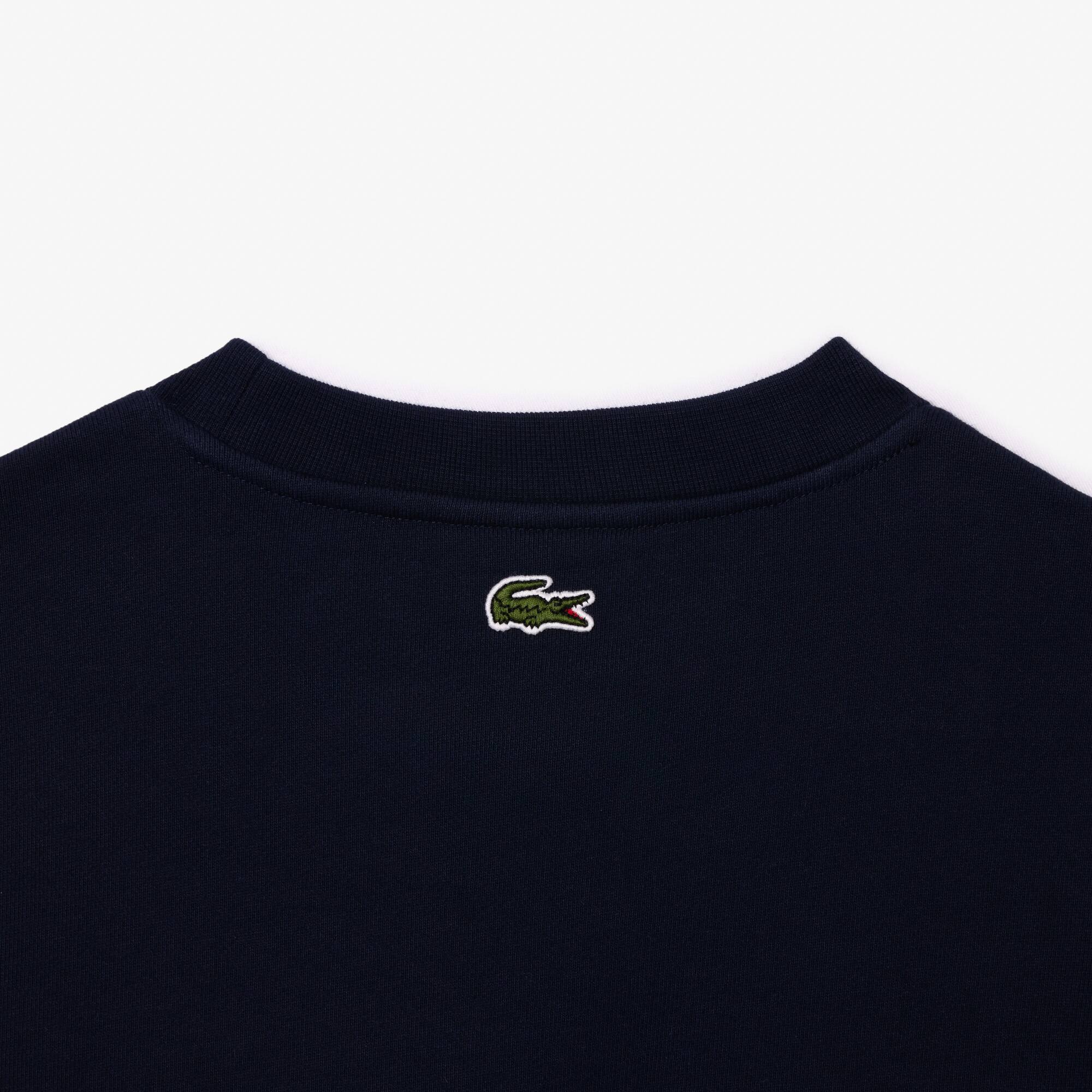 Sweatshirt aus Fleece mit Monogramm-Aufdruck Sweatshirts - Blau - Lacoste - Herren