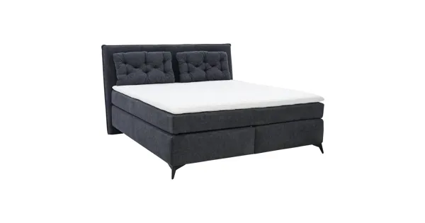 Boxspringbett Chalet Chenille 180 x 200 cm anthrazit