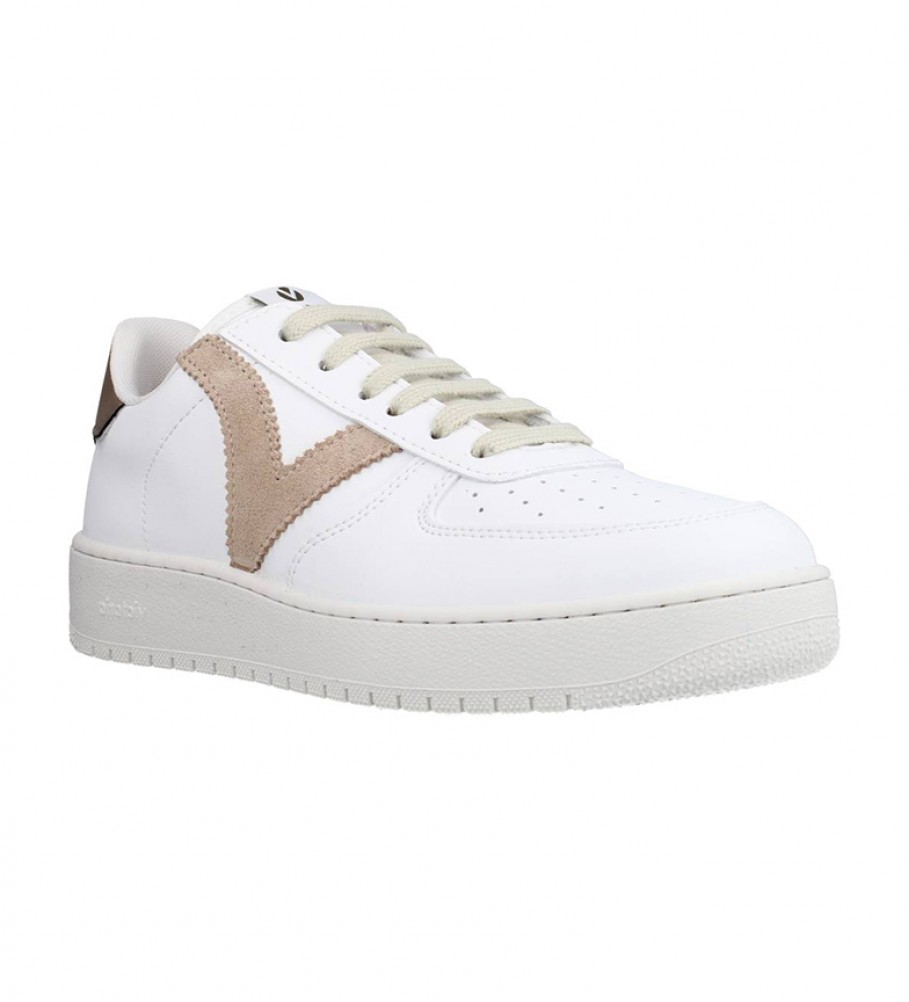 Tênis Victoria 1258201 branco, taupe