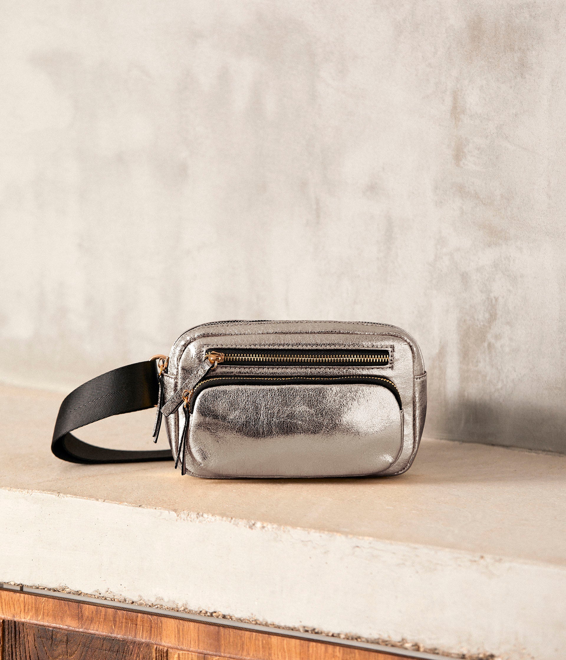 Sac banane argenté Cassy