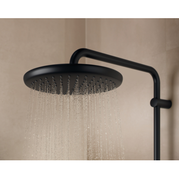 Grohe regendoucheset Quickfix Vitalio Start met handdouche 2 standen zwart  - hartafstand kraan 15 cm