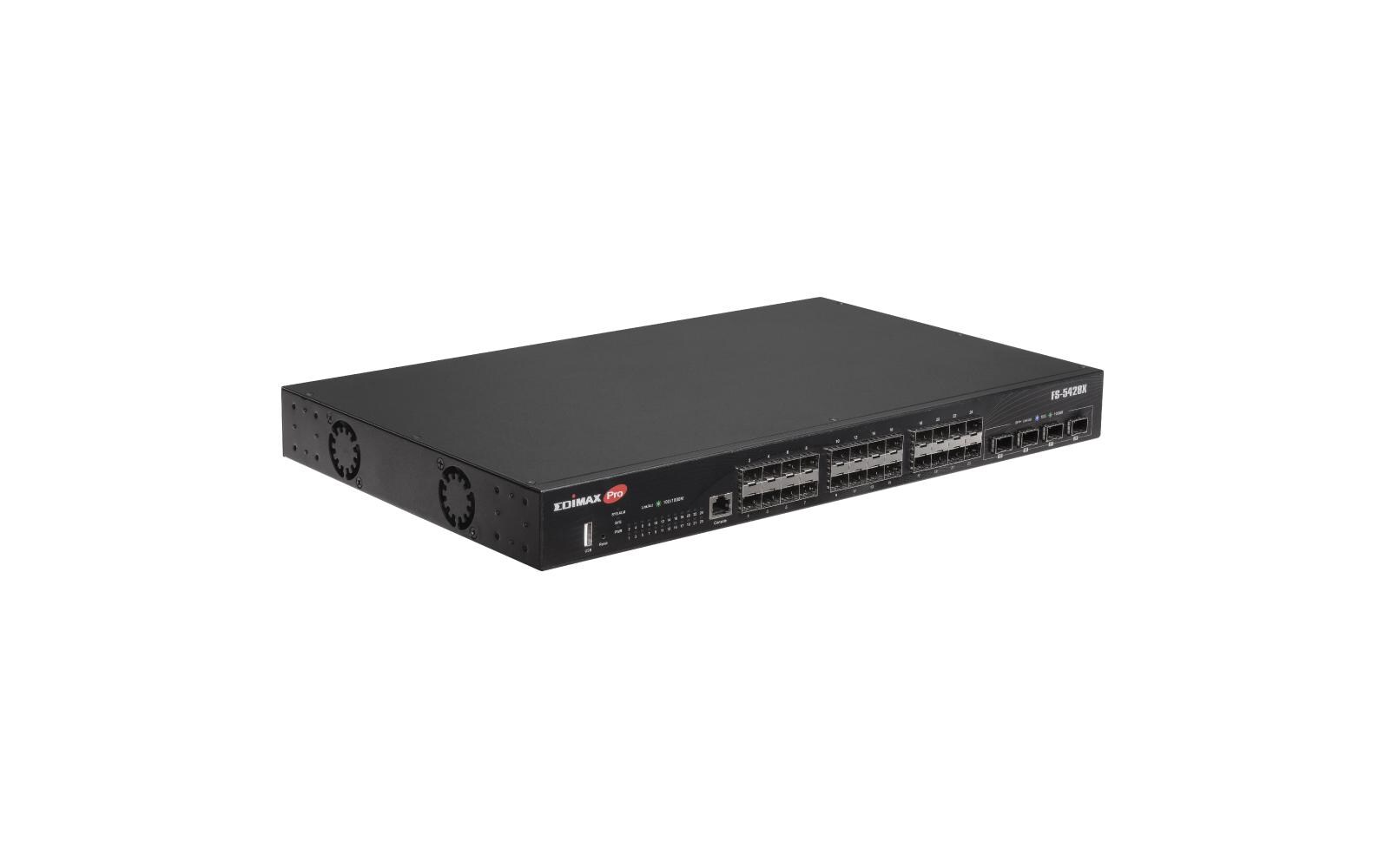SFP Switch FS-5428X 28 Port<br>28-Port Gigabit SFP L2+ Managed Switch mit 4 10GbE SFP+-Ports