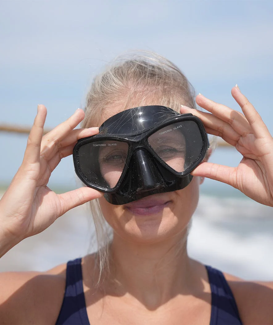 Watery snorkelsæt til voksne (fra 15 år) - Fenton/Breeve - Sort