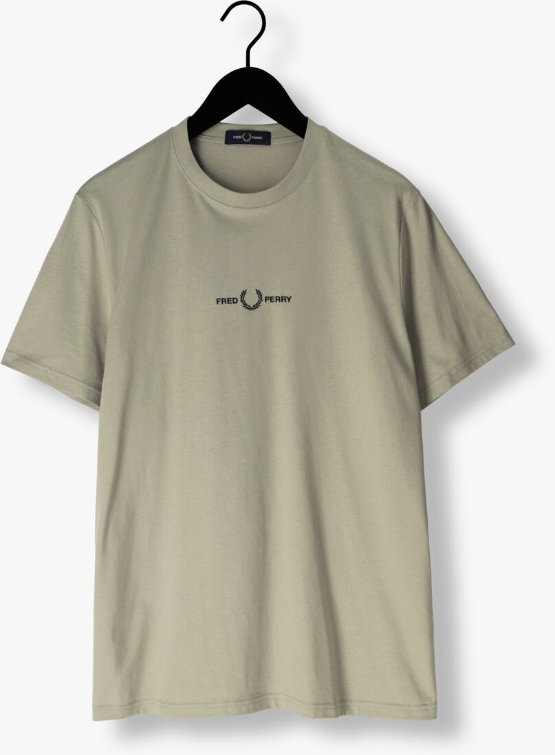 FRED PERRY groene fred perry t-shirt embroidered t-shirt