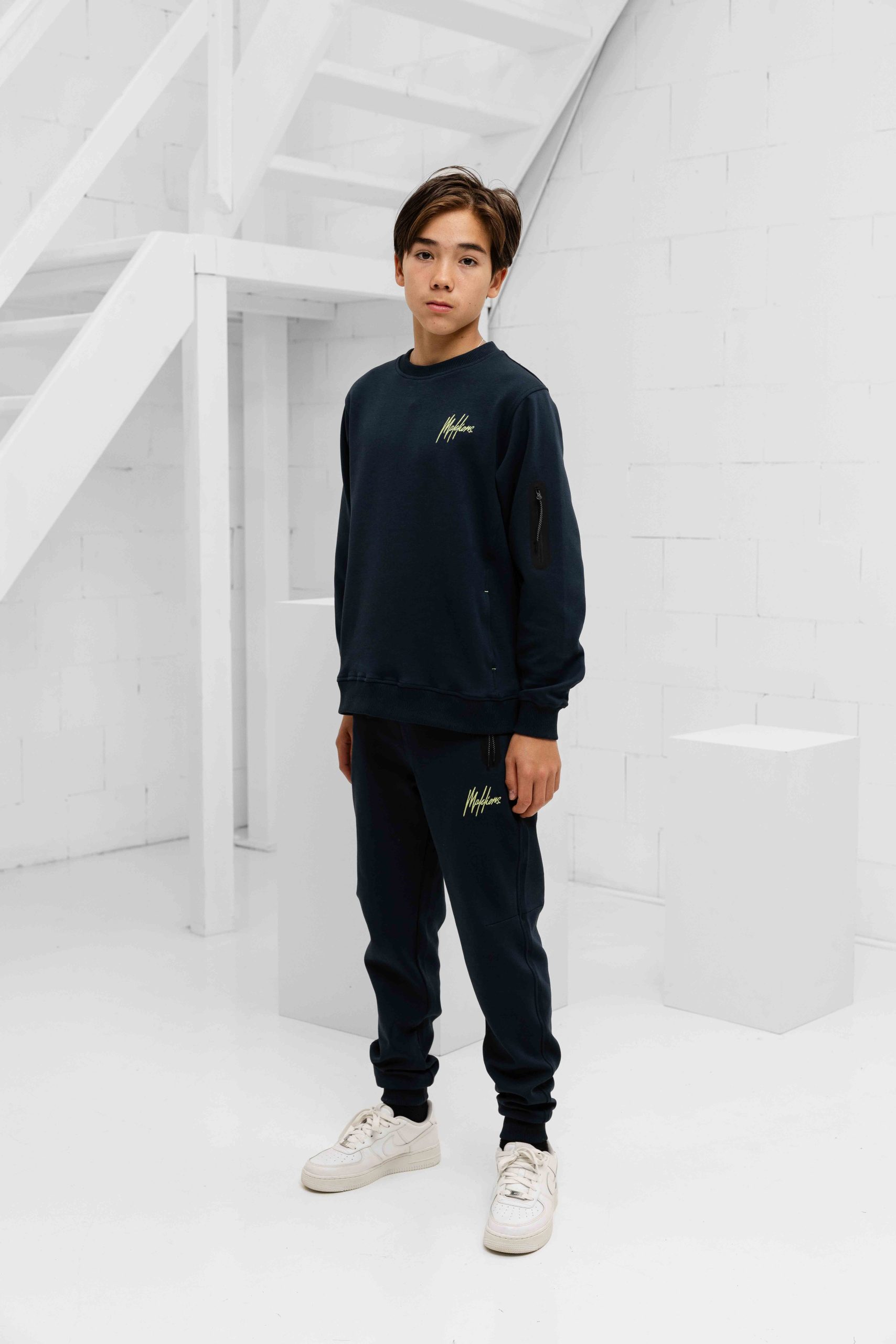 Malelions Counter Sweater Trainingspak Kids Donkerblauw