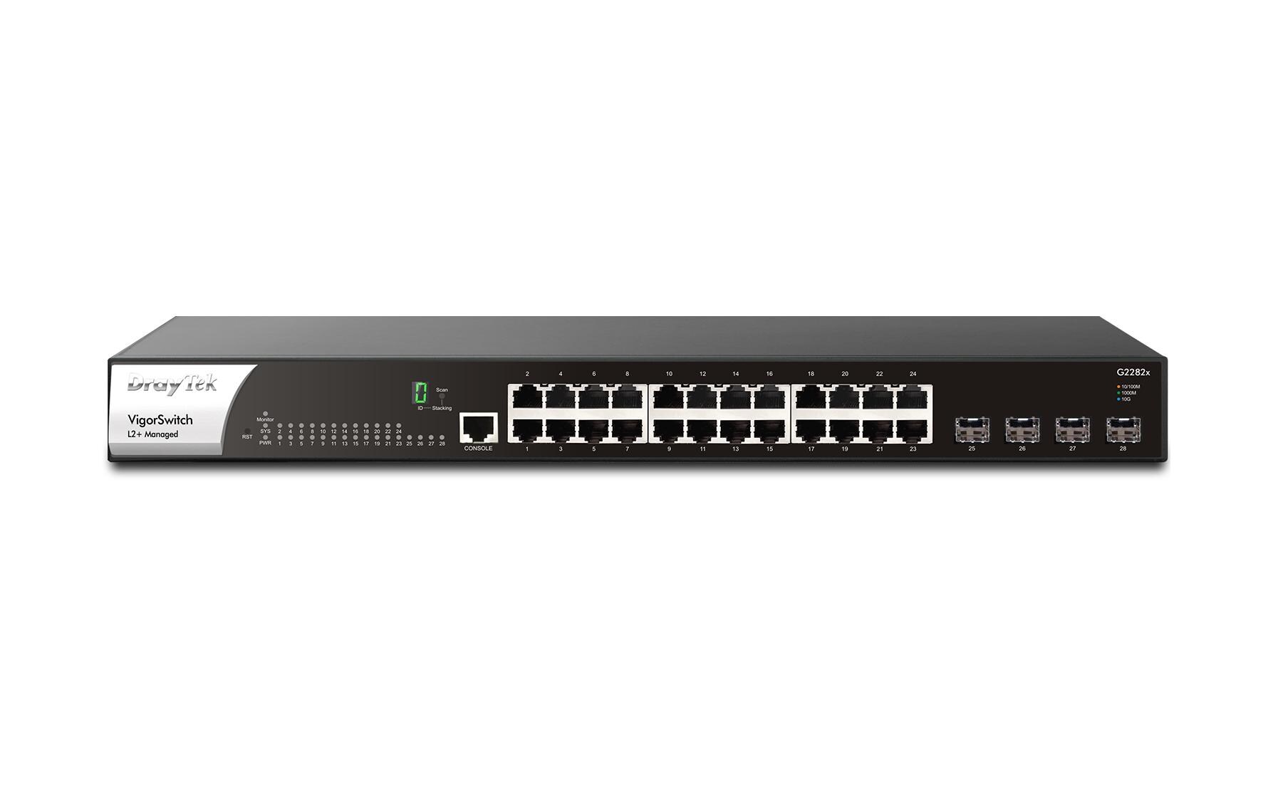 Switch VigorSwitch G2282x 28 Port<br>28-Port L2+ Managed 10G Switch