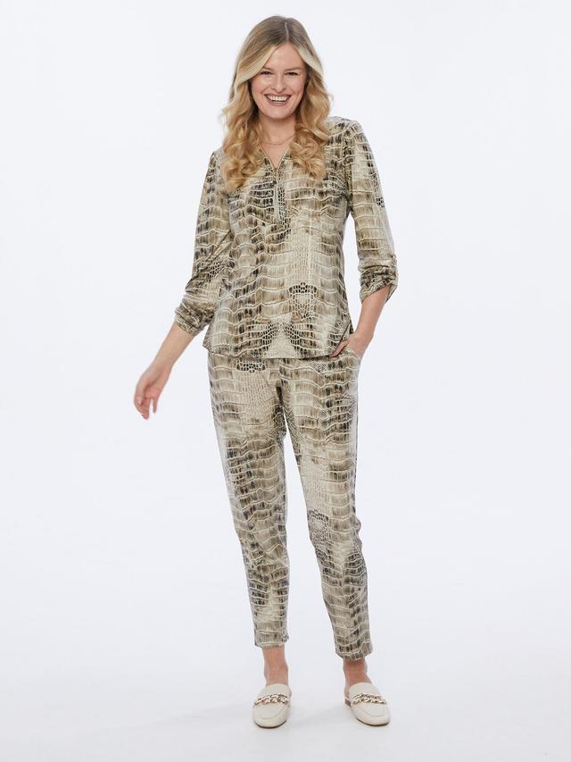Kroko Blusenshirt mit Zipper