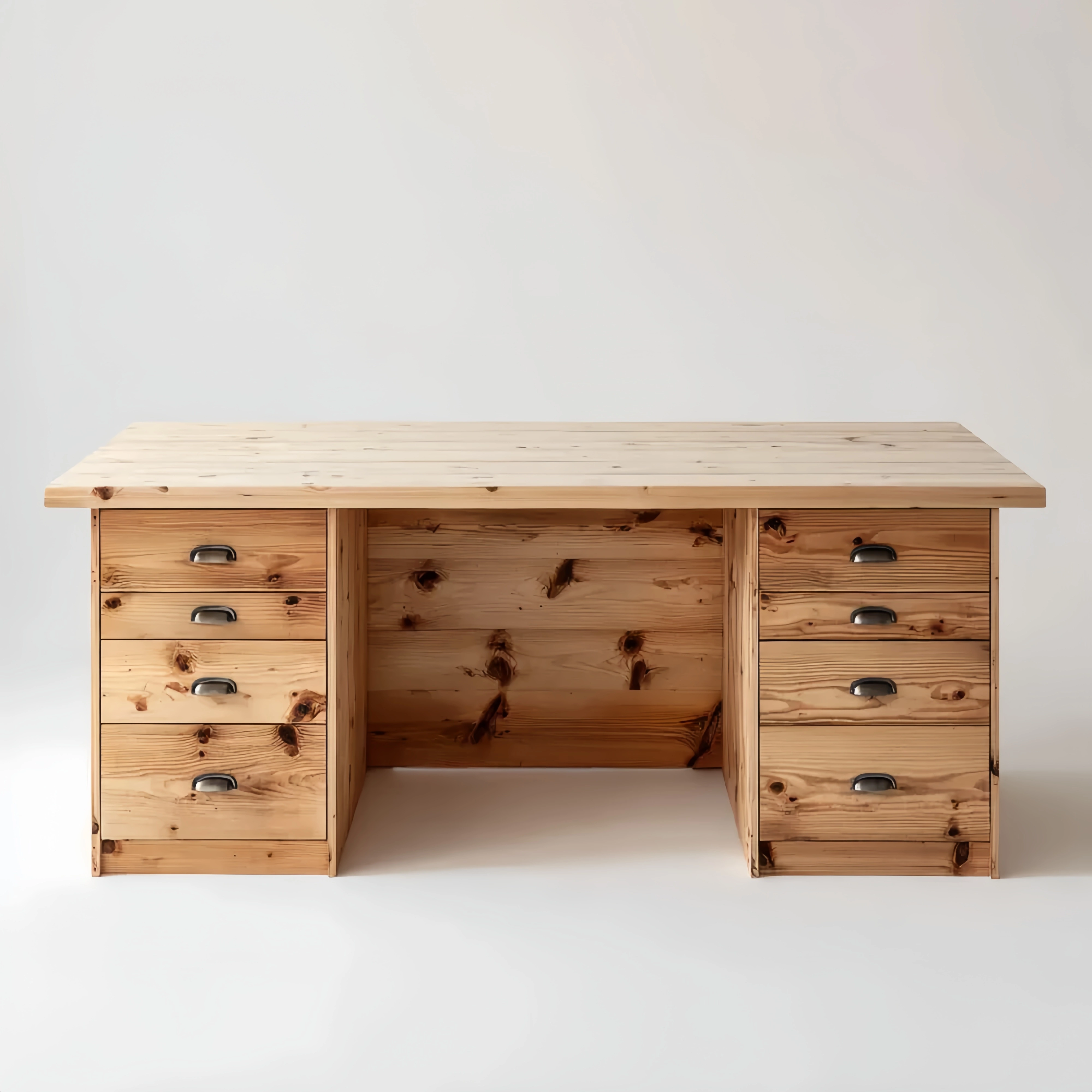 Schreibtisch Massivholz Kiefer 180x75x80 cm - Natur - Klassisches Design