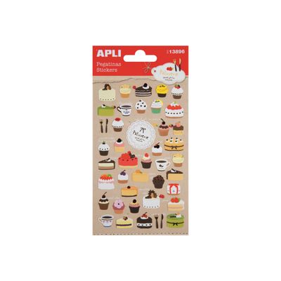 APLI kids - Stickers adhésifs - 42 pièces - gâteaux