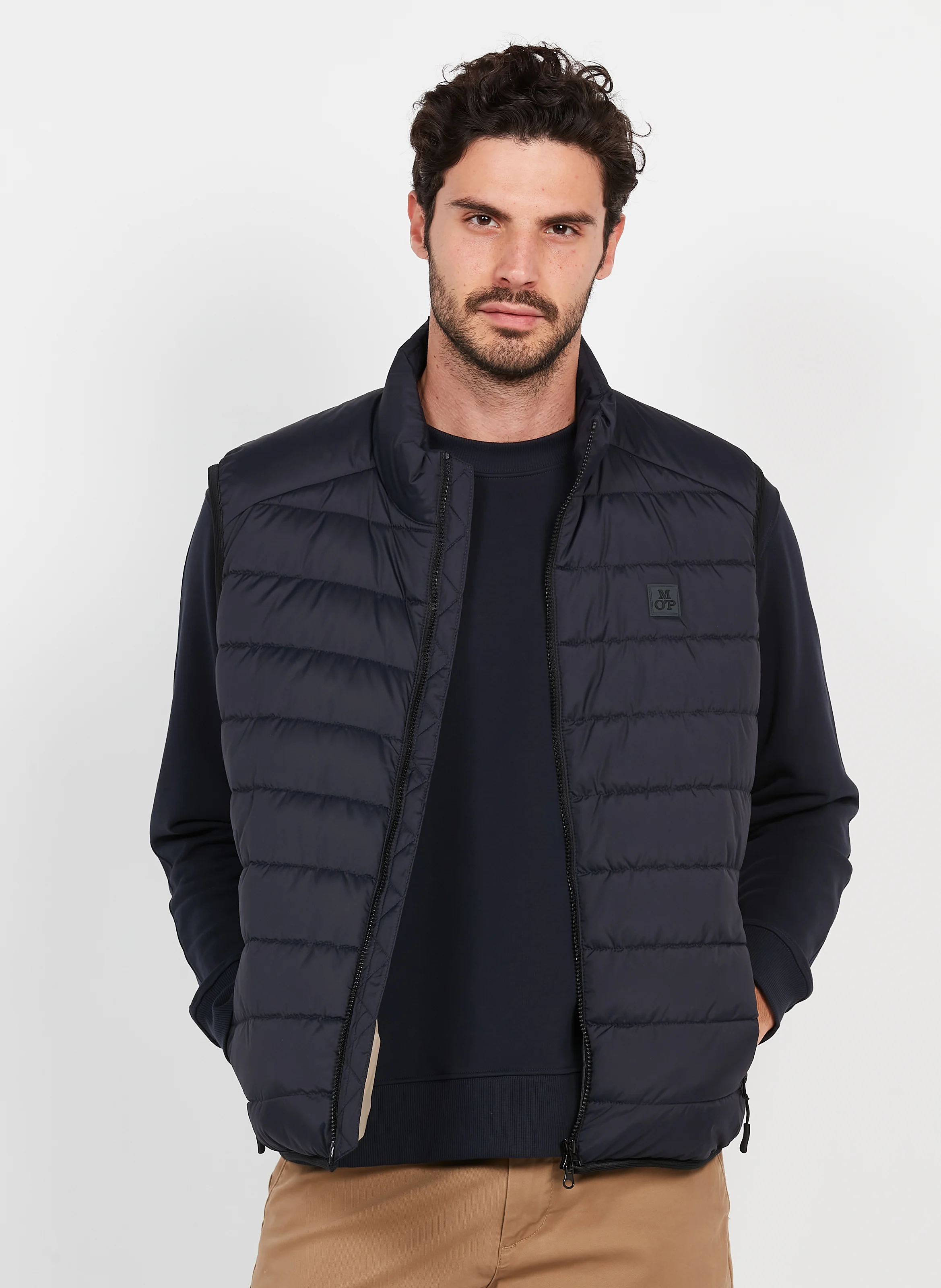 Doudoune sans manches en polyester recyclé | Bleu