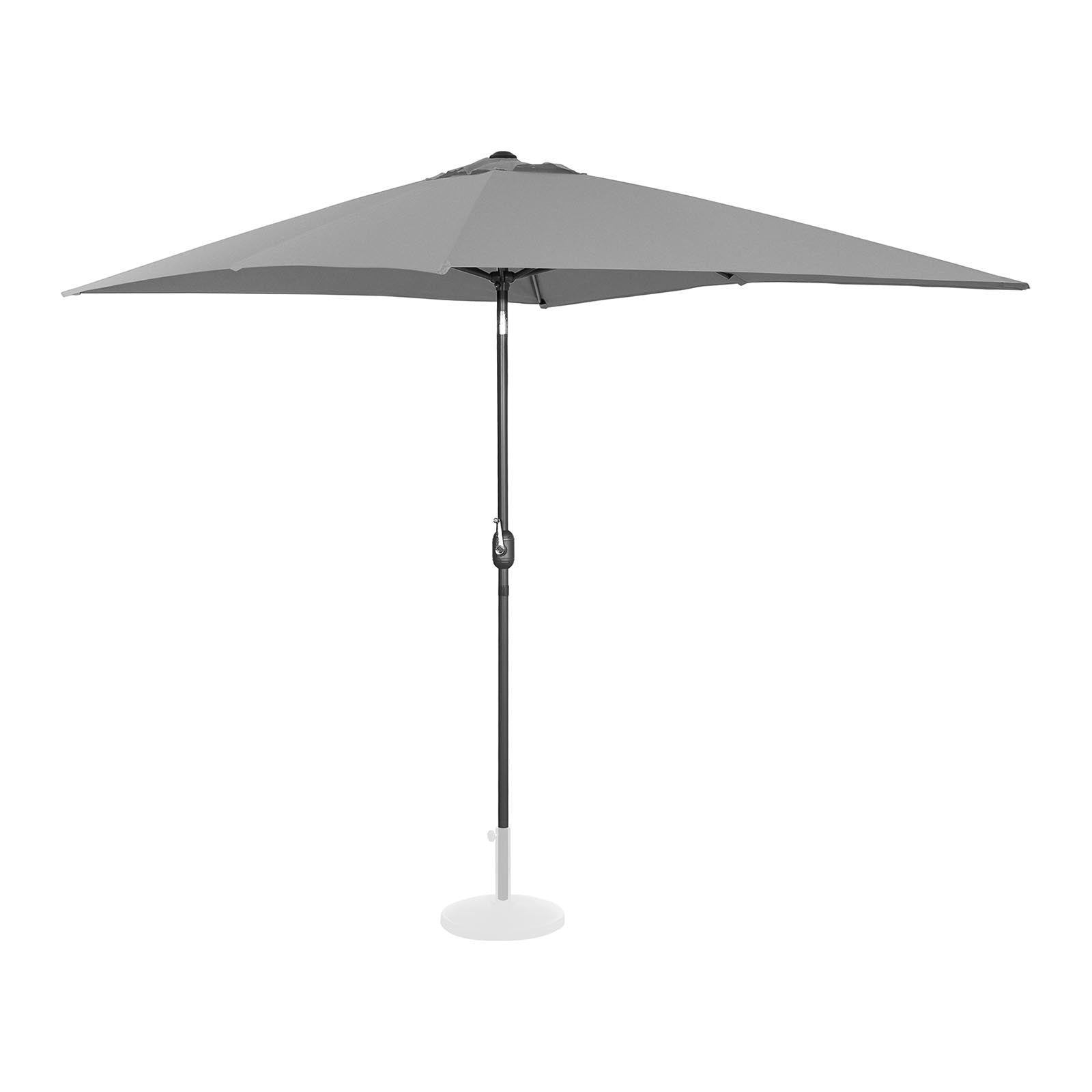 Grand parasol rectangulaire 200 x 300 cm inclinable gris foncé