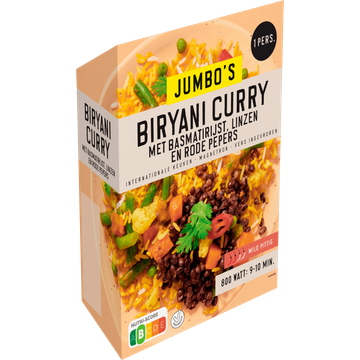 Jumbo's Vriesverse Maaltijd Biryani Curry Vega 450g