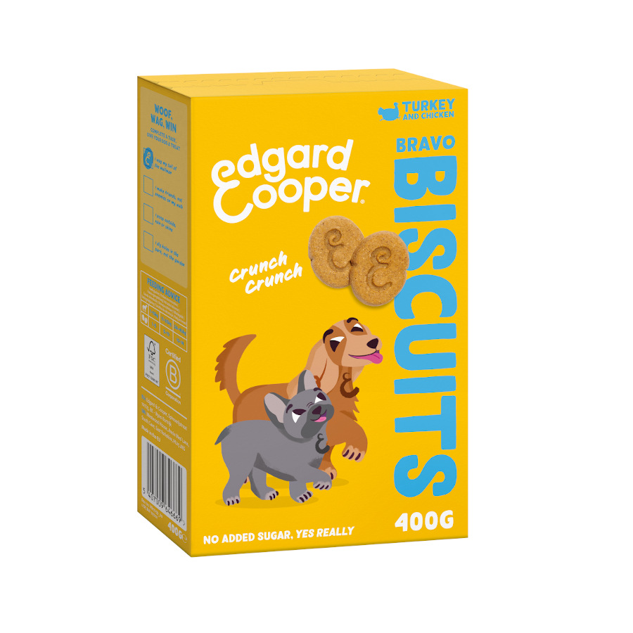 Biscoitos de peru para cães Edgard & Cooper