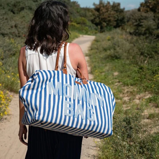 Sac à langer Mommy Bag   Rayures Bleu        de               Childhome