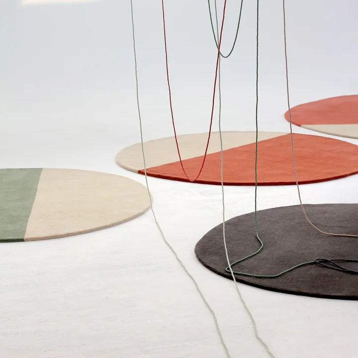 nanimarquina - Pearl Wollteppich, 150 x 148 cm, grün