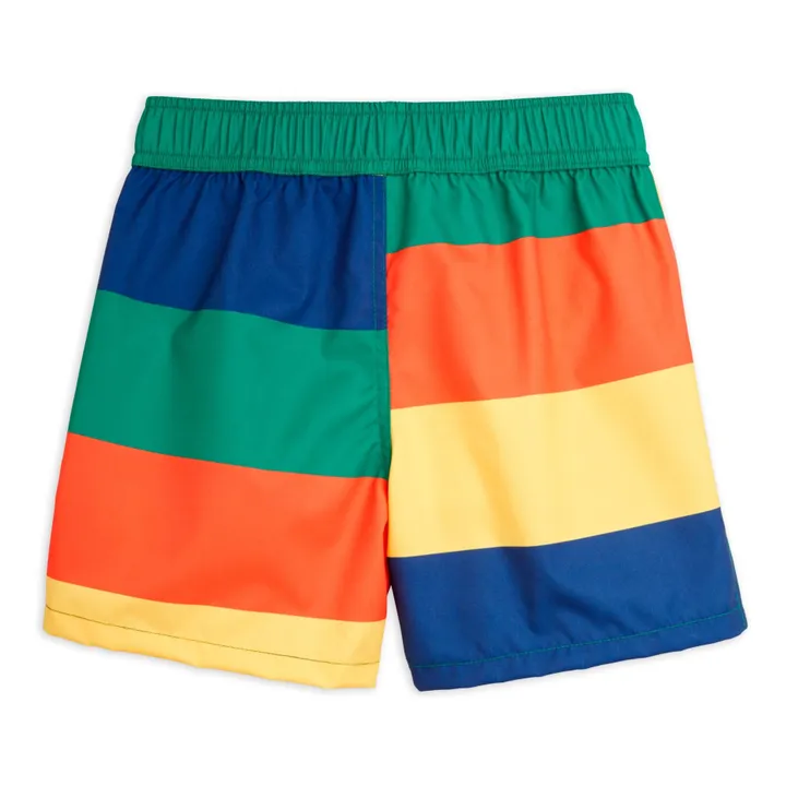 Mini Rodini Short de Bain Rayure Matière Recyclée | Rouge