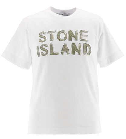 Stone Island T-Shirt - Weiß m. Print