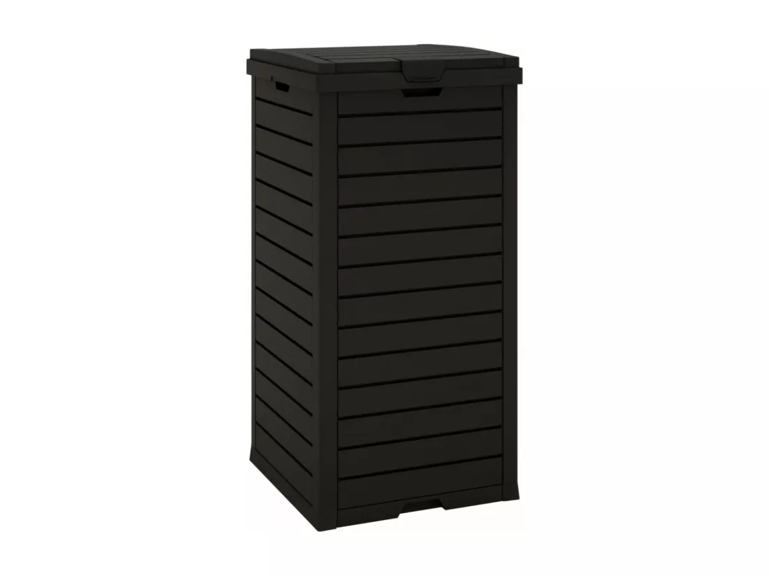 Poubelle d'extérieur 41 x noire 41 x 41 x 86 cm 02_0006069