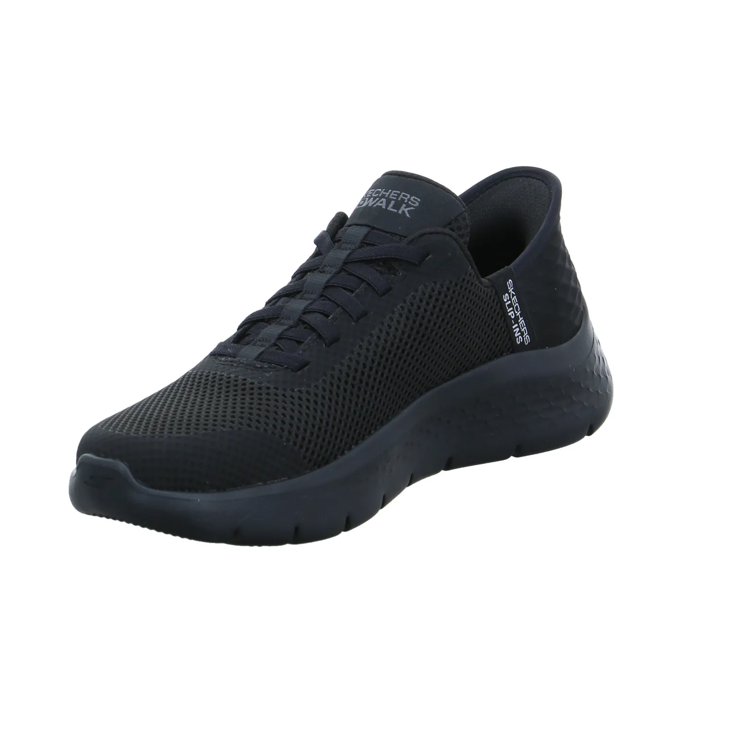 SKECHERS Sneaker Schwarz Textil  mit SLIP-INS