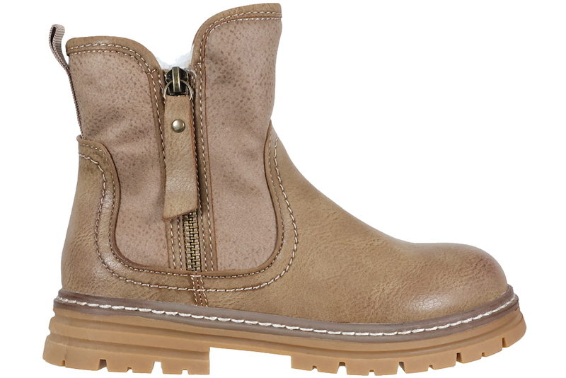 5TH AVENUE VINTERSTØVLE I BEIGE PU