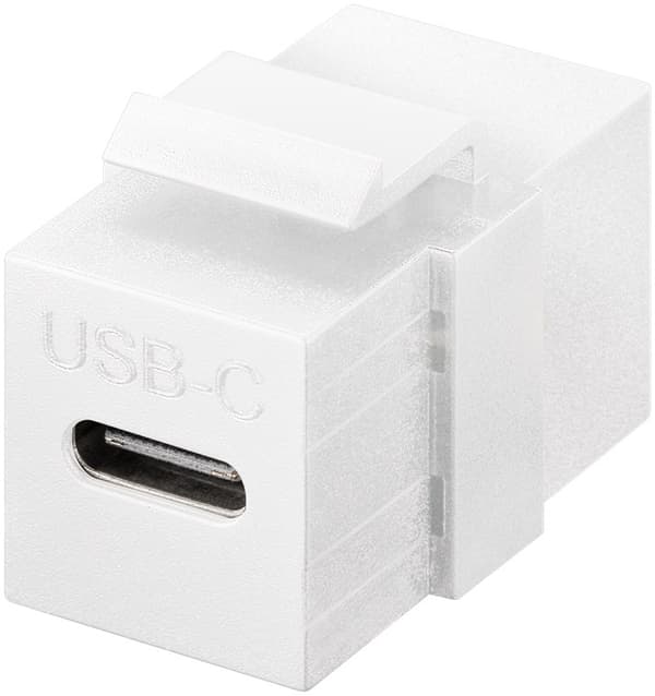 Keystone-modul USB-C™-kontakt, USB 3.2 Gen 2 (10 Gbit/s), hvit
