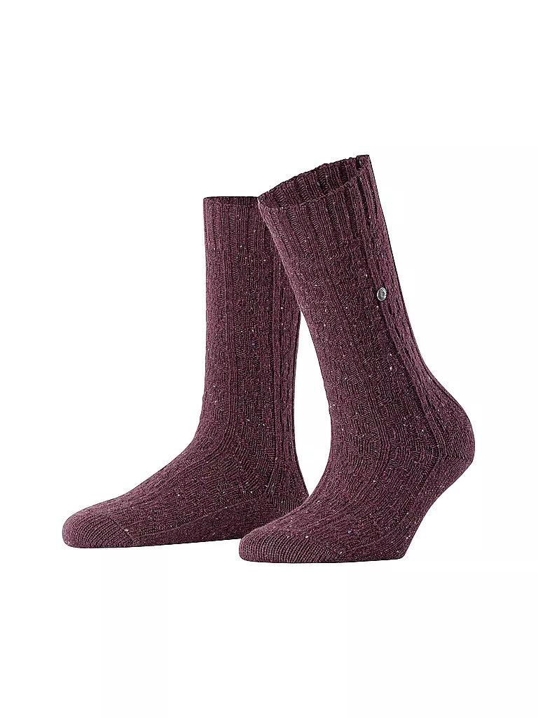 BURLINGTON Damen Socken TWEED TALES 36-41carbon merlot dunkelrot