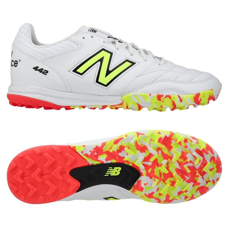New Balance 442 V2 Pro TF Flash Point - Blanc/Vert/Noir